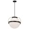 Nuvo Lakeshore 1-Light Medium Pendant Matte Black & Natural Brass White Opal Glass 60/7774 - alternate 5